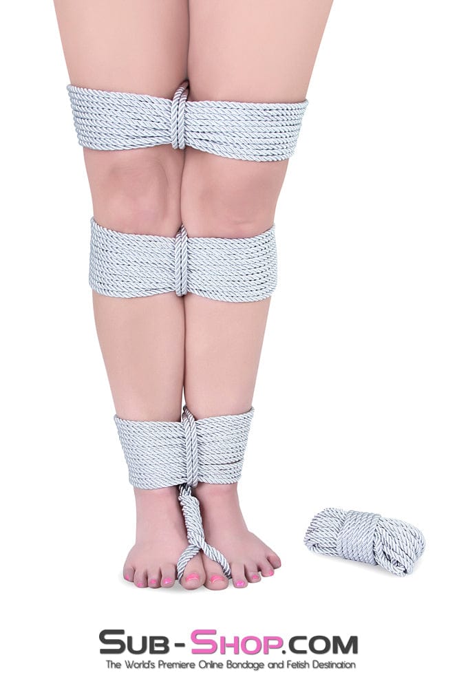 Rope 7813RS      Silver Linings Silky Braided Silver Bondage Rope