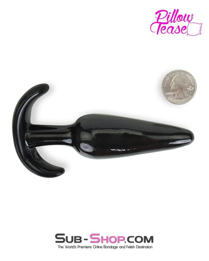 Sissy 0350E-SIS      Medium Black Slim Jelly Prissy Sissy Anal Plug