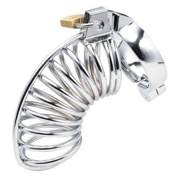 Sissy 0509HS-SIS      Tight Squeeze Metal Ringed Sissy Cock Chastity Cage