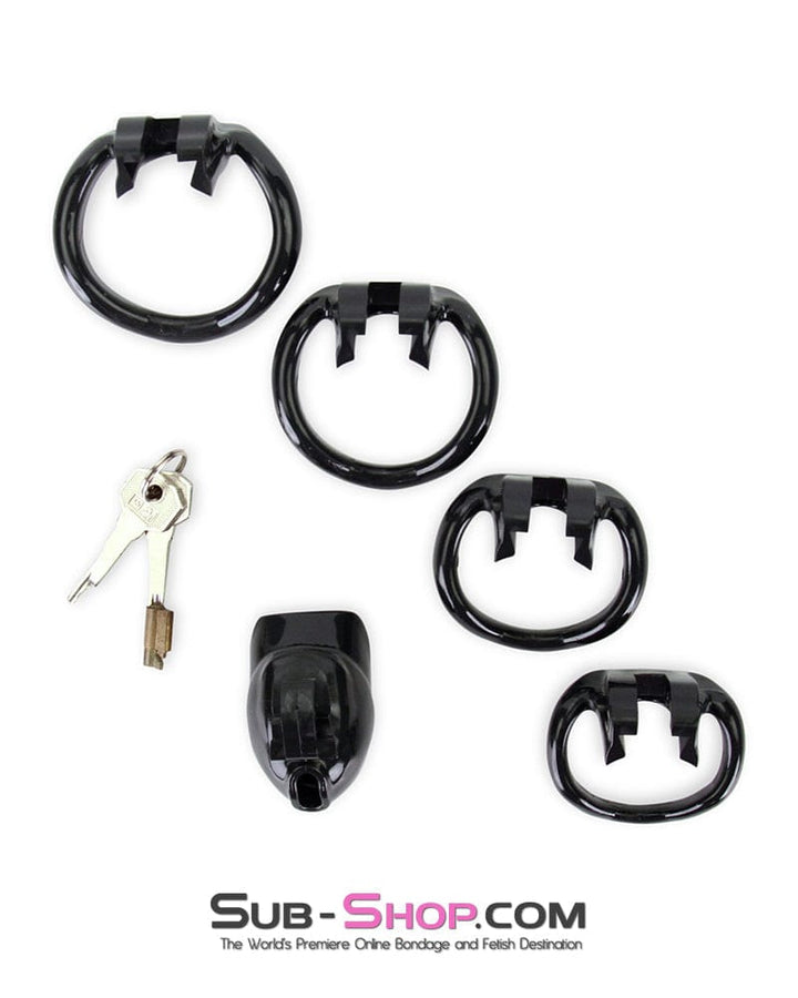 Sissy 0643M-SIS      Defiant Mini Black Locking Prissy Sissy Chastity Cock Cage