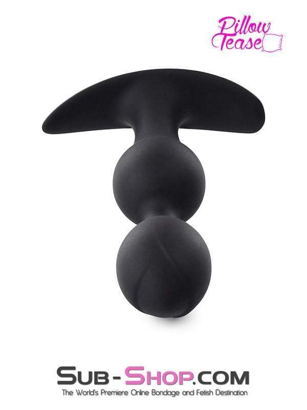 Sissy 0783M-SIS      Sissy Submissive Double Bulb Black Silicone Anal Plug