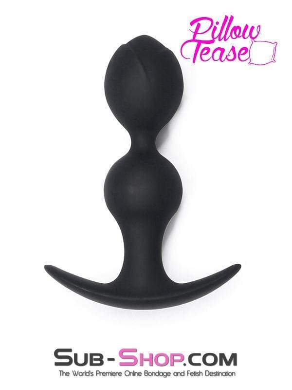 Sissy 0783M-SIS      Sissy Submissive Double Bulb Black Silicone Anal Plug