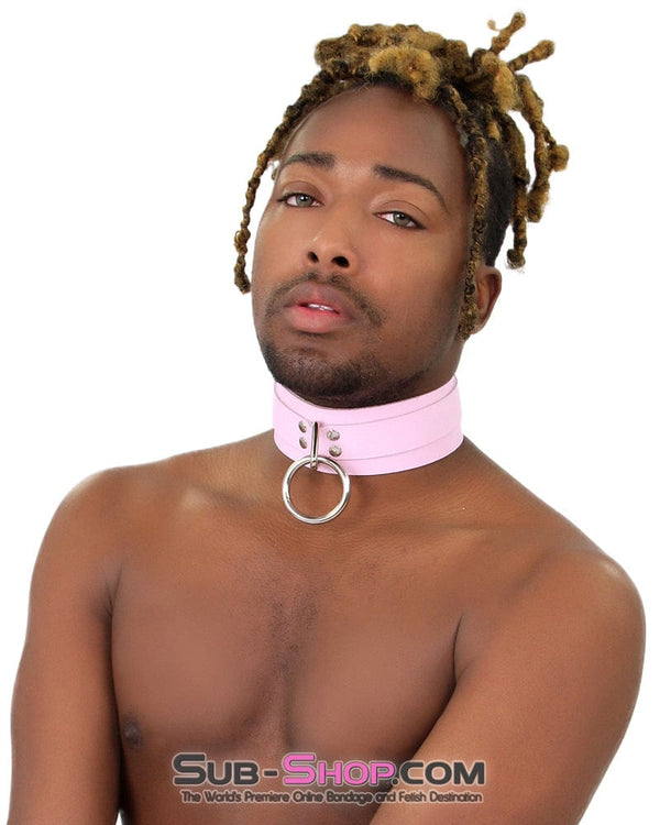 Sissy 0991A-SIS      Captured Beauty Sissy Accessory Vixen Princess Dungeon Mistress Pink Leather Bondage Collar