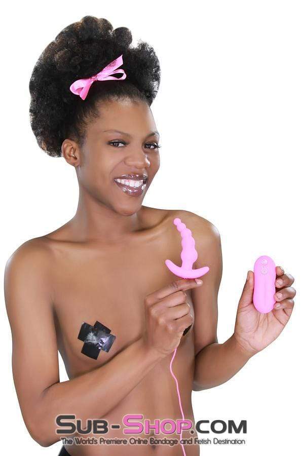 Sissy 1503M-SIS      Sissy Pink Thriller Vibrating Graduated Silicone P-Spot Anal Plug