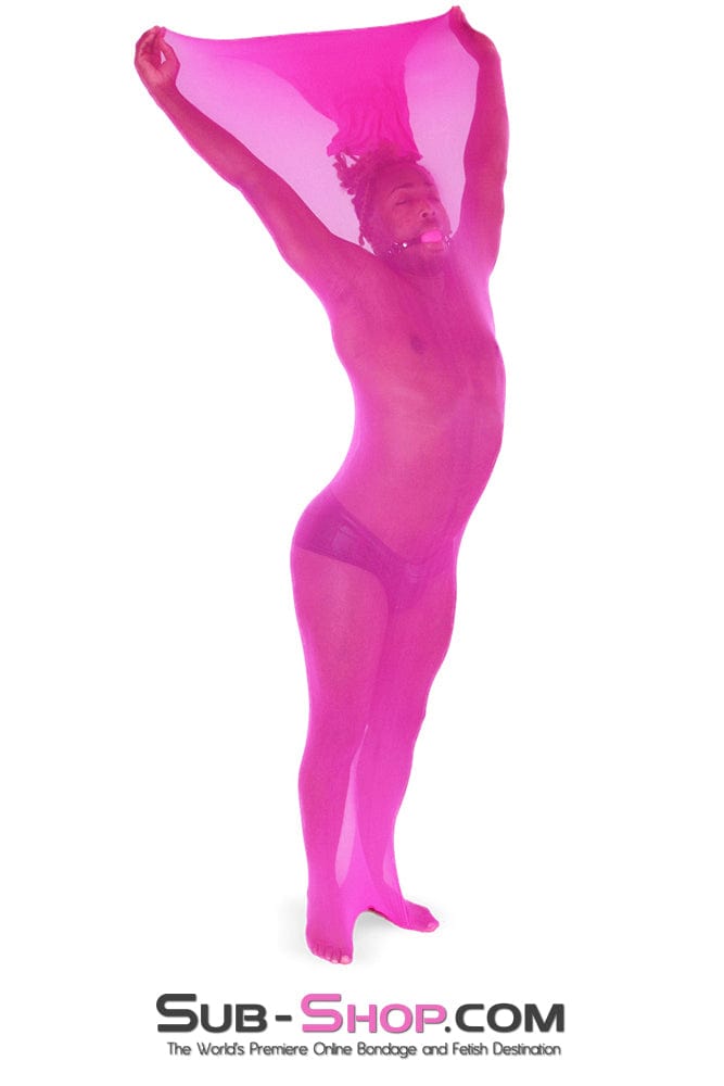 Sissy 1517DL-SIS      Sheer Encasement Sissy Pink Silk Full Body Sack