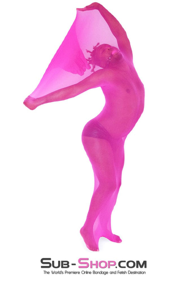 Sissy 1517DL-SIS      Sheer Encasement Sissy Pink Silk Full Body Sack