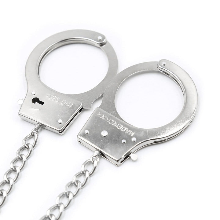 Sissy 1714MQ-SIS      Handcuffs Attached to Crystal Base Butt Plug Set