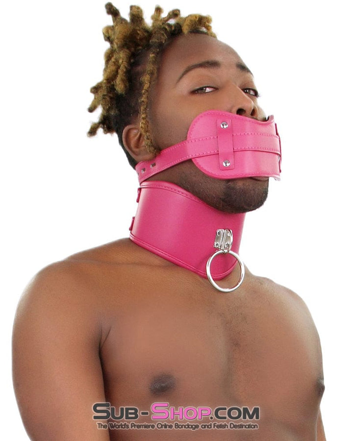 Sissy 2300M-SIS      BDSM Mistress Pretty Sissy Boi's Head Games 3" Locking Penis Panel Gag