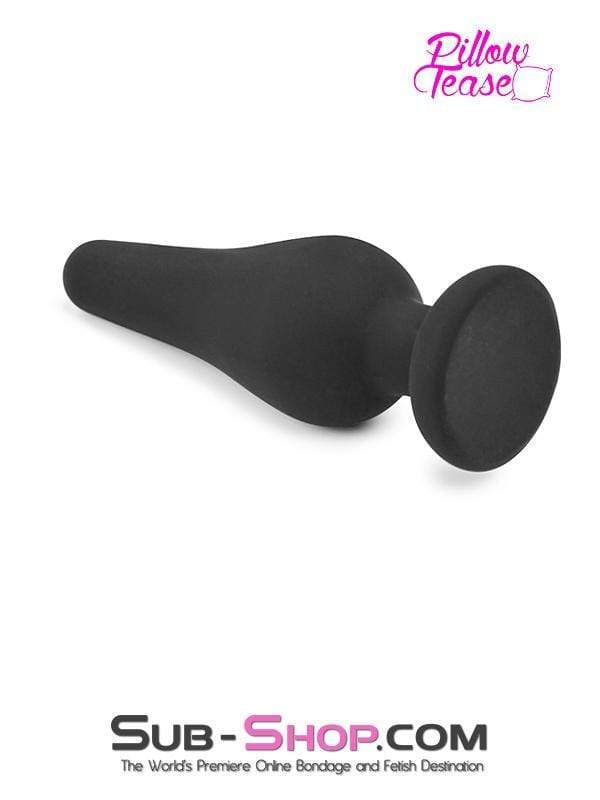 Sissy 2357M-SIS      Sissy Maid Medium Black Silicone Flare Anal Plug