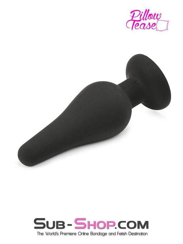 Sissy 2357M-SIS      Sissy Maid Medium Black Silicone Flare Anal Plug