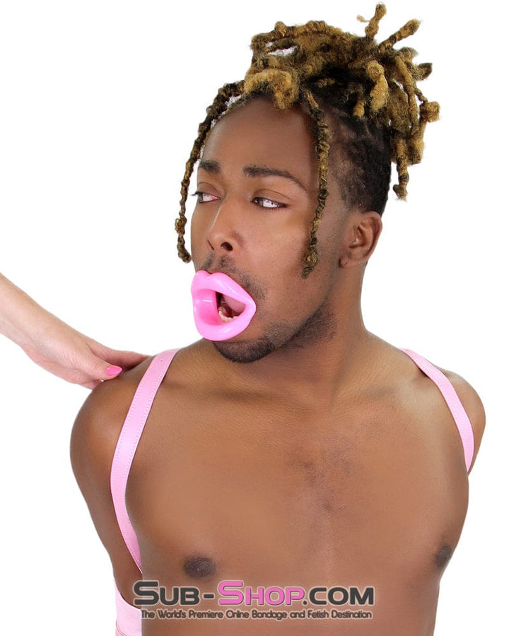 Sissy 2420DL-SIS      Pretty Sissy Pinky Rubber Sex Doll Lips Open Sissy Fetish Services Mouth Gag