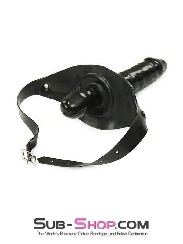 Sissy 2484D-SIS      Female Domination Latex Sissy Double Penis Gag