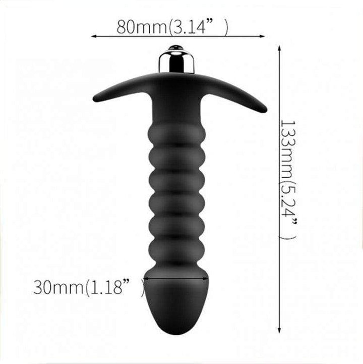 Sissy 2517M-SIS      Ridged Sissy Vibrating Silicone Anal Dildo