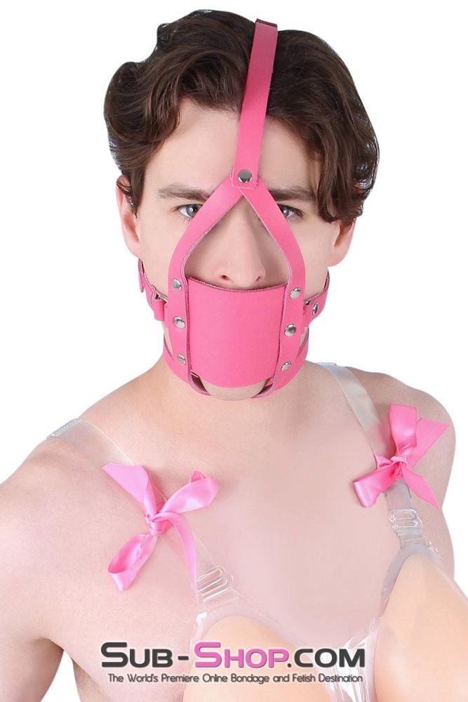 Sissy 3426A-SIS      Forced Fantasy Sissy Bitch Sissy Boi Bondage Slave Babe Hot Pink Silencer Panel Style Ballgag Trainer