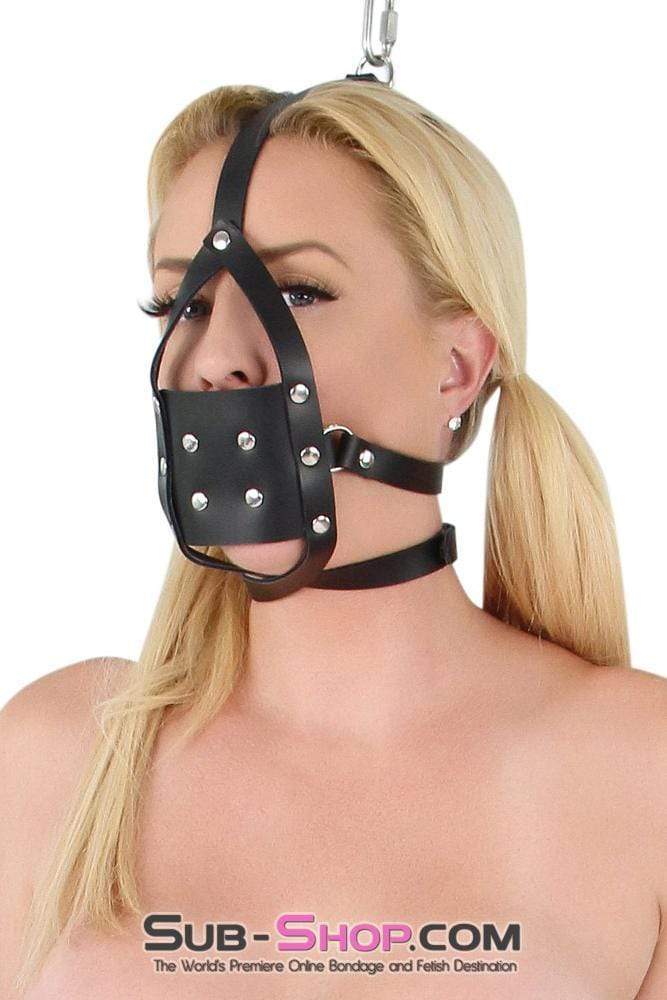 Sissy 3465A-SIS      Sissy Boi Slut Femdom Training Accessory Black Leather Penis Gag Trainer