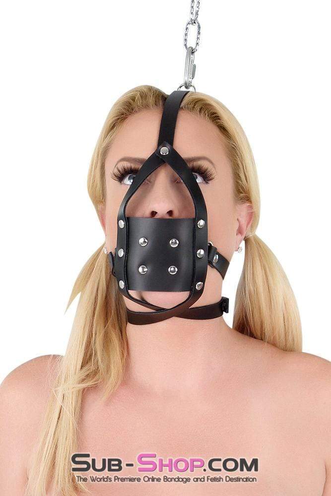 Sissy 3465A-SIS      Sissy Boi Slut Femdom Training Accessory Black Leather Penis Gag Trainer