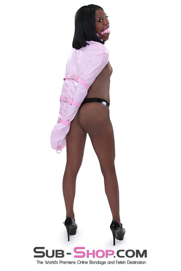 Sissy 7039MH-SIS      Forced Sissy Pink Open Breast Feminization Sissy Bitch Locking Armbinder Top