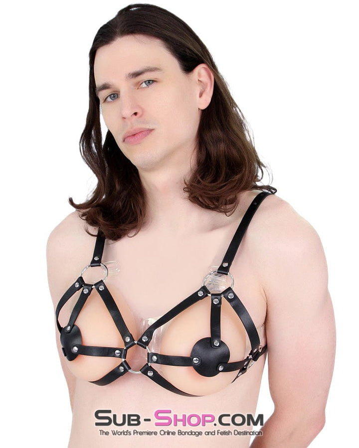 Sissy 7232M-SIS      Sissy Slavegirl Breast Bondage Bra Chest Harness