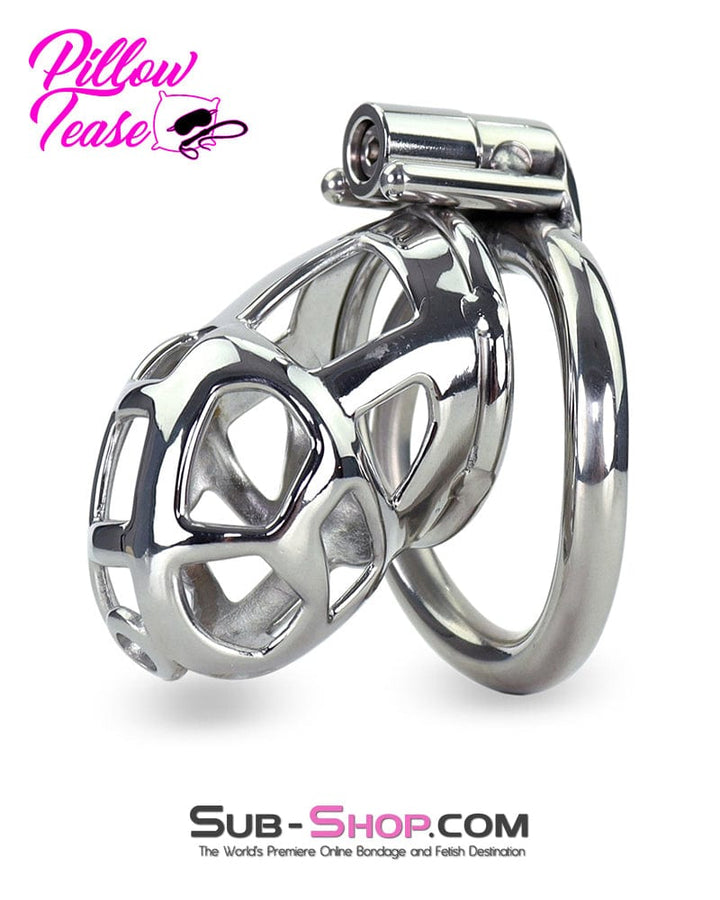 Sissy 7338AR-SIS      Steel Teasing Sissy Cock Cage Chastity with Screw