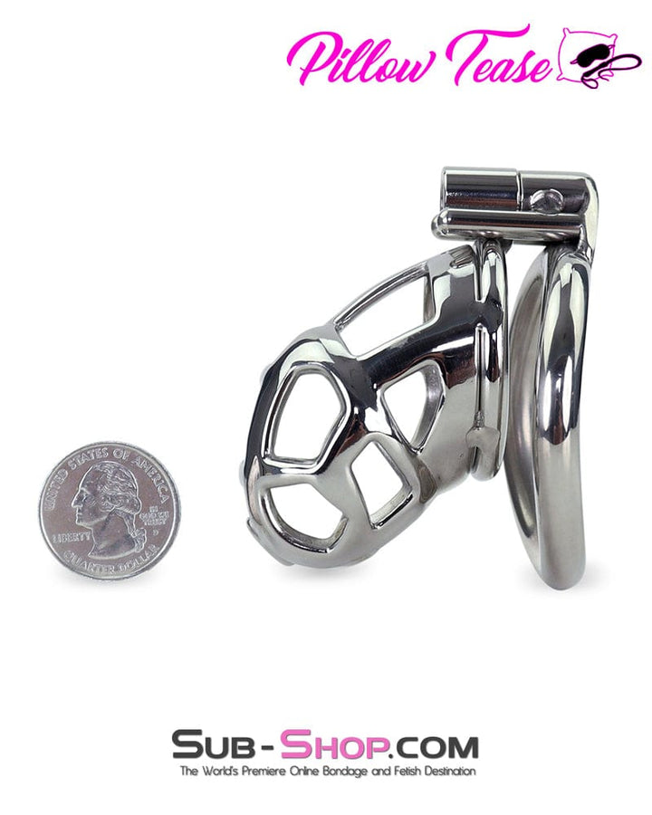Sissy 7338AR-SIS      Steel Teasing Sissy Cock Cage Chastity with Screw