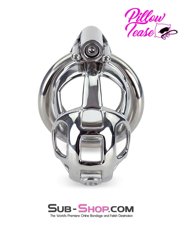 Sissy 7338AR-SIS      Steel Teasing Sissy Cock Cage Chastity with Screw