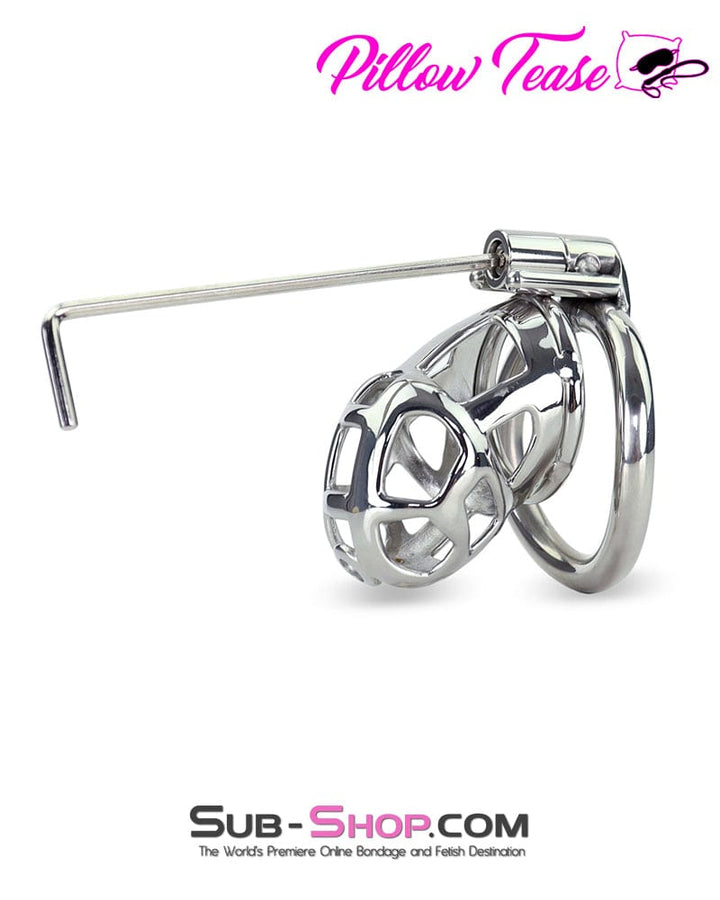 Sissy 7338AR-SIS      Steel Teasing Sissy Cock Cage Chastity with Screw