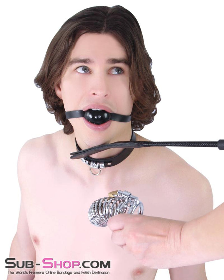 Sissy 7902M-SIS      Curved Spiral Steel Chastity Sissy Tease and Torment Cock Cage