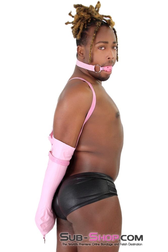 Sissy 7922DL-SIS      Pink Sissy Satin Lined Princess Dominant Female Pink Armbinder