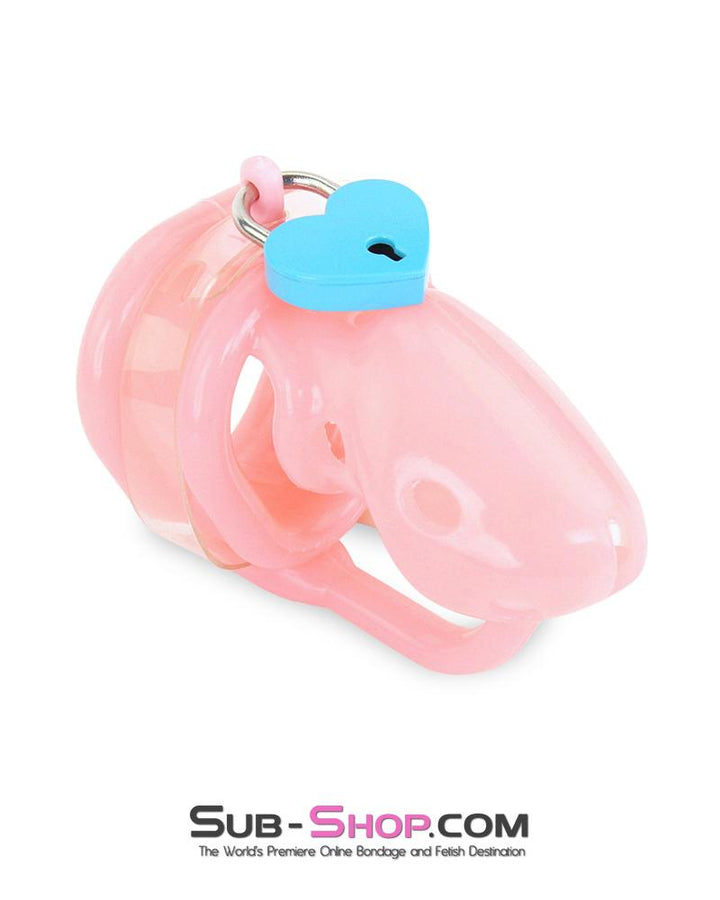 Sissy 9794M-SIS      Sissy Pink Birdlocked Style Spiked Soft Silicone Locking Male Chastity