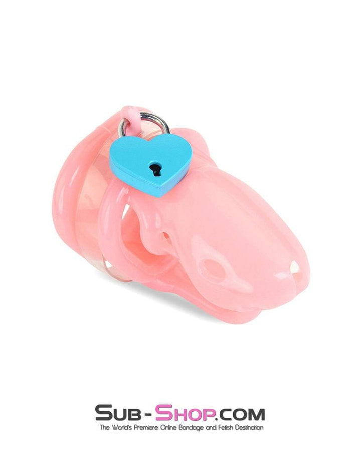 Sissy 9794M-SIS      Sissy Pink Birdlocked Style Spiked Soft Silicone Locking Male Chastity