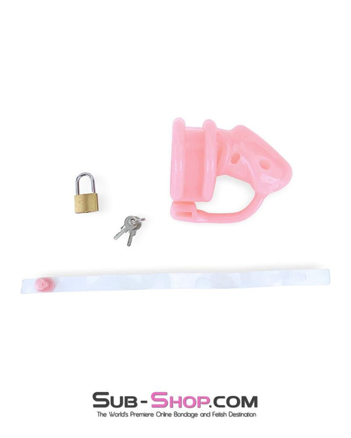 Sissy 9794M-SIS      Sissy Pink Birdlocked Style Spiked Soft Silicone Locking Male Chastity