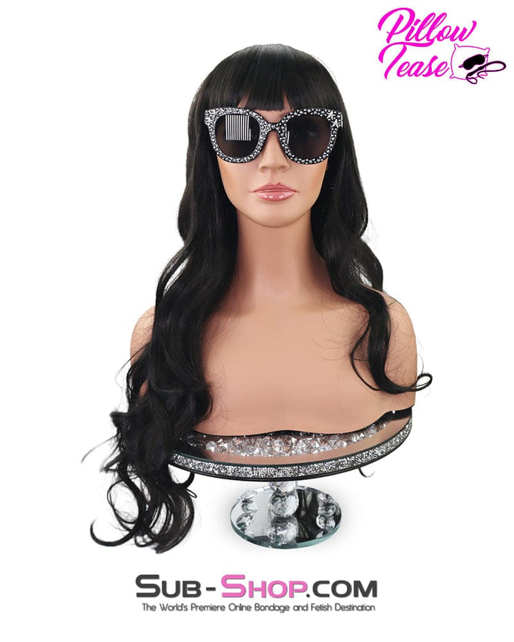 Sissy 9958AE-SIS      Prissy Sissy Ashley 26" Black Curly Wig