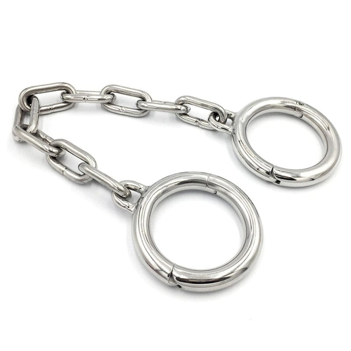 Steel Bondage 7142M      Heavy Bondage Stainless Steel Ankle Manacles, Small / Medium