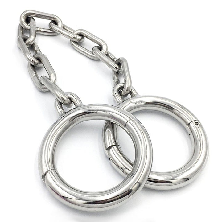 Steel Bondage 7245M      Heavy Bondage Stainless Steel Ankle Manacles, Large / Extra Large