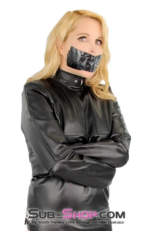 Straitjacket 7850DL      Captured Beauty Faux Leather Straitjacket with Leg Binder