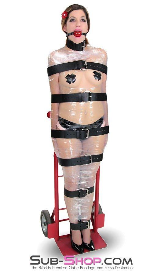 Straps 1743A-BLK      2" Wide Buckling Bondage Strap, Black Leather - 4 Sizes!