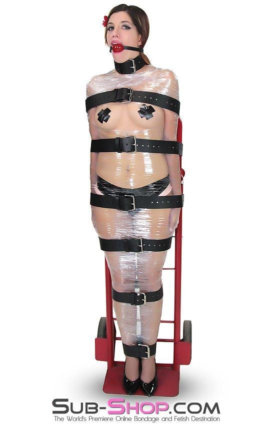 Straps 1743A-BLK      2" Wide Buckling Bondage Strap, Black Leather - 4 Sizes!
