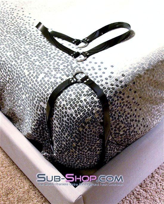 Straps 7177A      Bed Corner Tie Down Anchor Straps, Luxe Black PVC