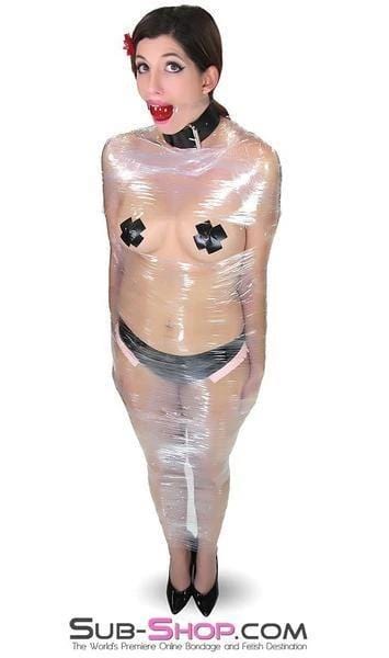Tape Gags and Wraps 5743A      1,000 ft. Erotic Bondage Fantasy Wrap, Clear