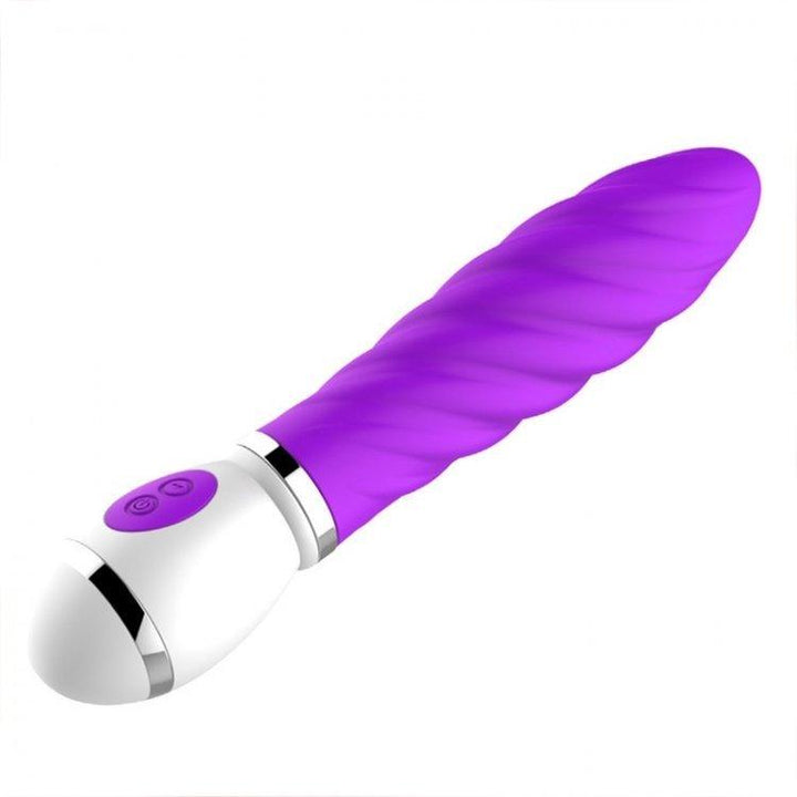 Vibrators 7000M      Rechargeable 12 Function Rotating Purple Twist Vibrator