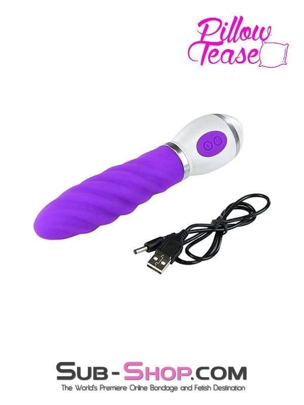 Vibrators 7000M      Rechargeable 12 Function Rotating Purple Twist Vibrator
