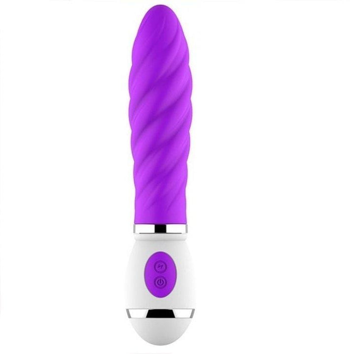 Vibrators 7000M      Rechargeable 12 Function Rotating Purple Twist Vibrator