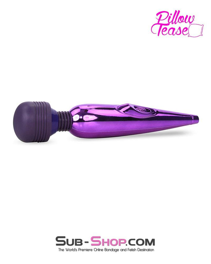 Vibrators 7120S      USB Rechargeable Purple Power Chrome 7" Vibrating Travel Wand