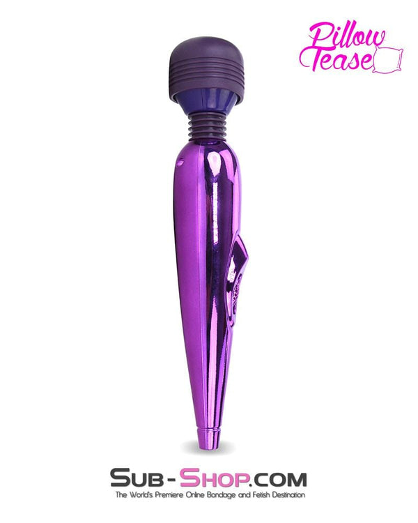 Vibrators 7120S      USB Rechargeable Purple Power Chrome 7" Vibrating Travel Wand