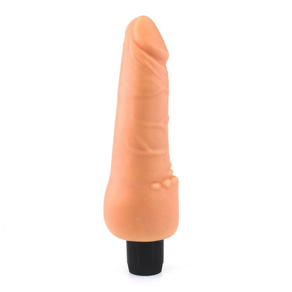 Vibrators 9854M      6.7” Slim Realistic Vibrator with Nubby Base